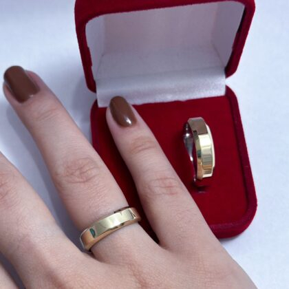 ALIANÇA CHANFRADA 6MM