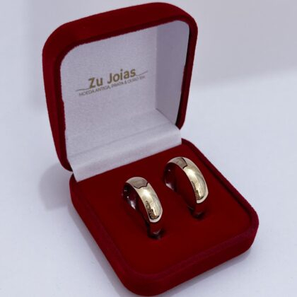 ALIANÇA TRADICIONAL COM FORRO DE AÇO 6MM ANTI-ALÉRGICO