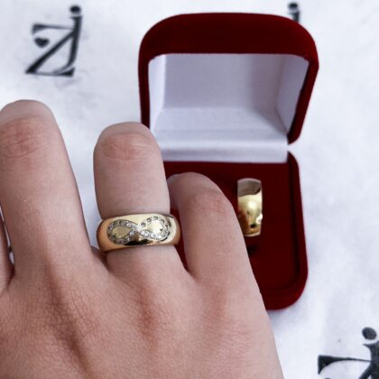 ALIANÇA TRABALHADA INFINITO